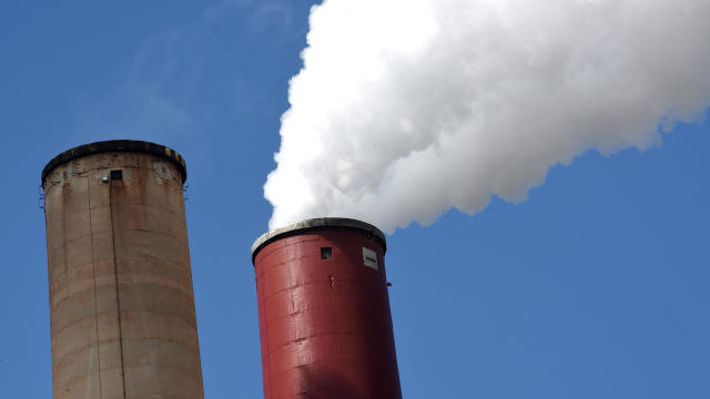 Smokestacks are seen at Tampa Electric Big Bend power 