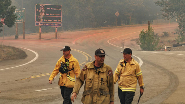 Line fire in Running Springs, CA. 